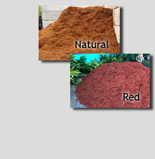 red mulch, black mulch, gold mulch